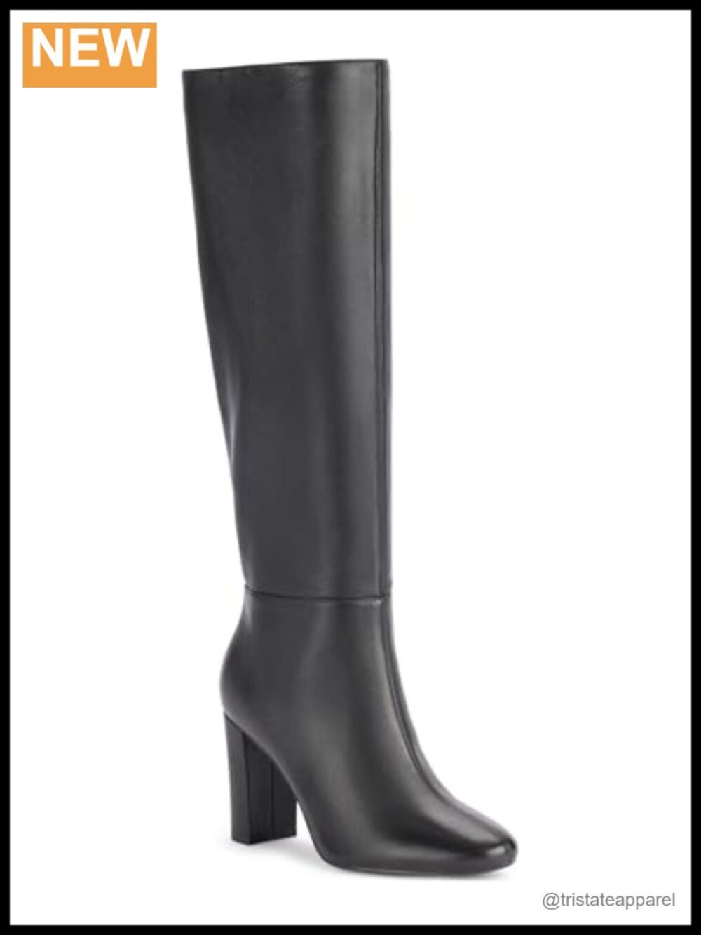 Karl Lagerfeld Knee High Boots Women's Leather Block Heel Ankle Bootie